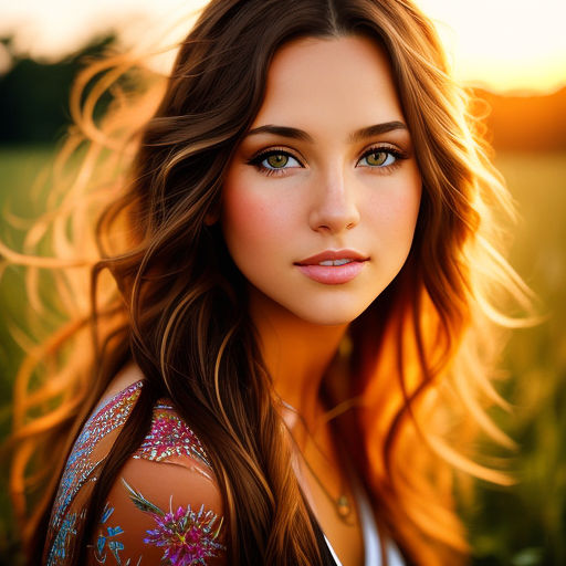 pretty girl with brown hair and hazel eyes