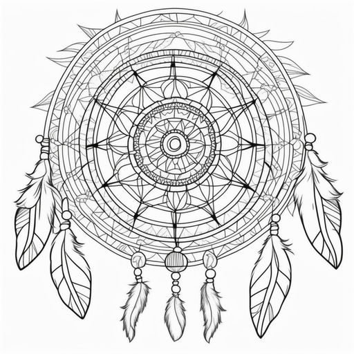 native american mandala coloring page