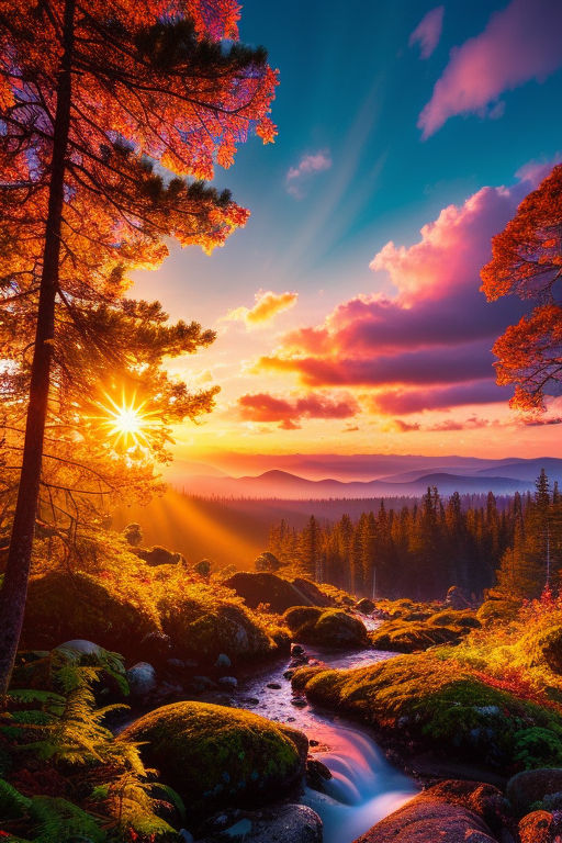 beautiful scenery sunrise