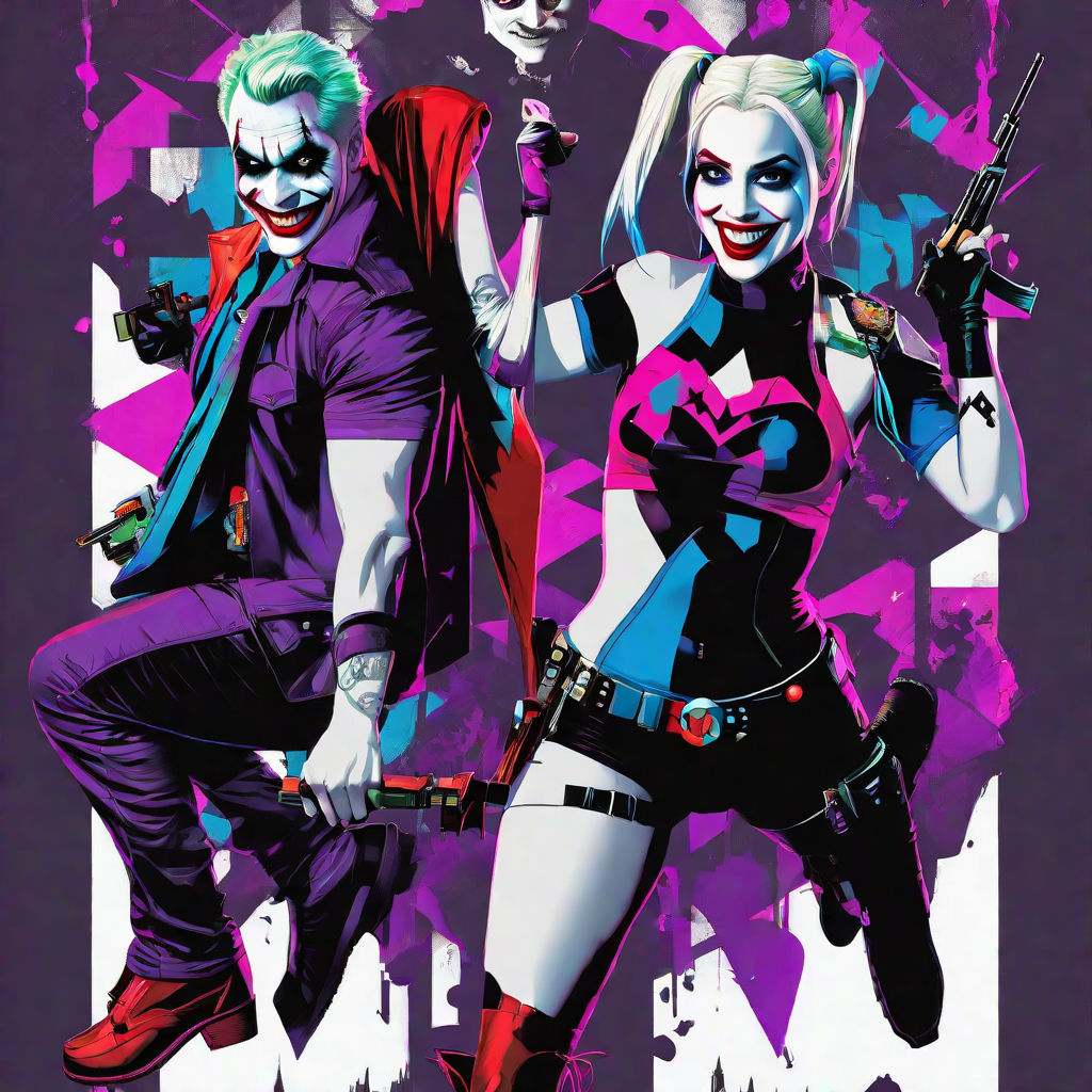 Harley Quinn H Playing Card Pose Banner Flag