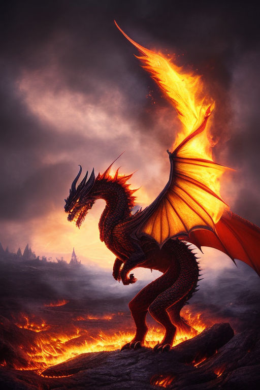 cool fire dragon drawing