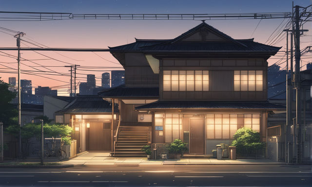 Best Anime House Powerpoint Background For Presentation - Slidesdocs.com