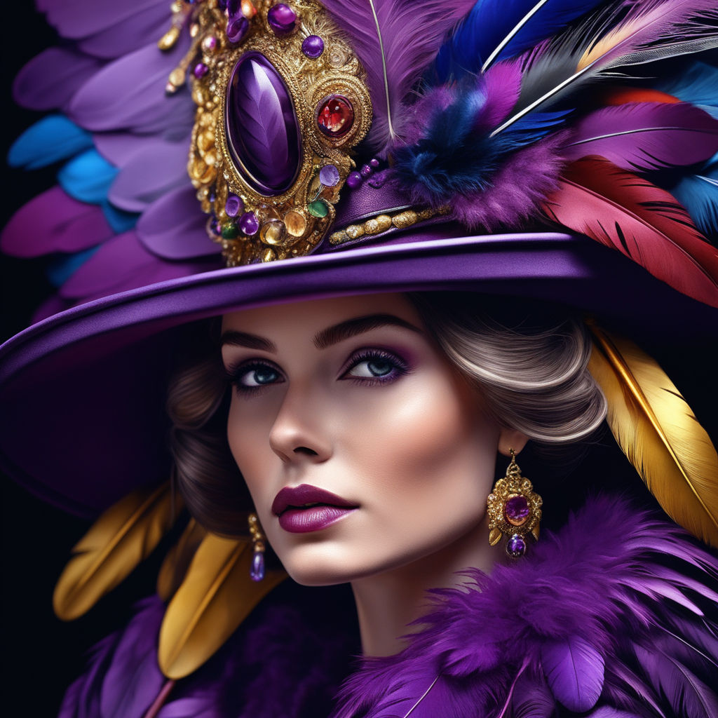 elegant fancy purple hat - Playground