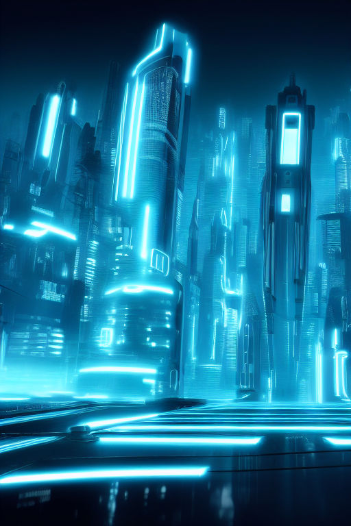 tron legacy cityscape