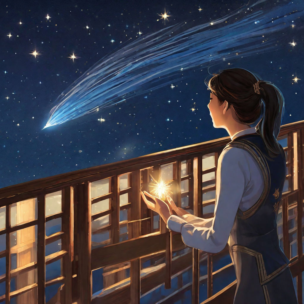 200 stars in the night sky, style of makoto shinkai studio