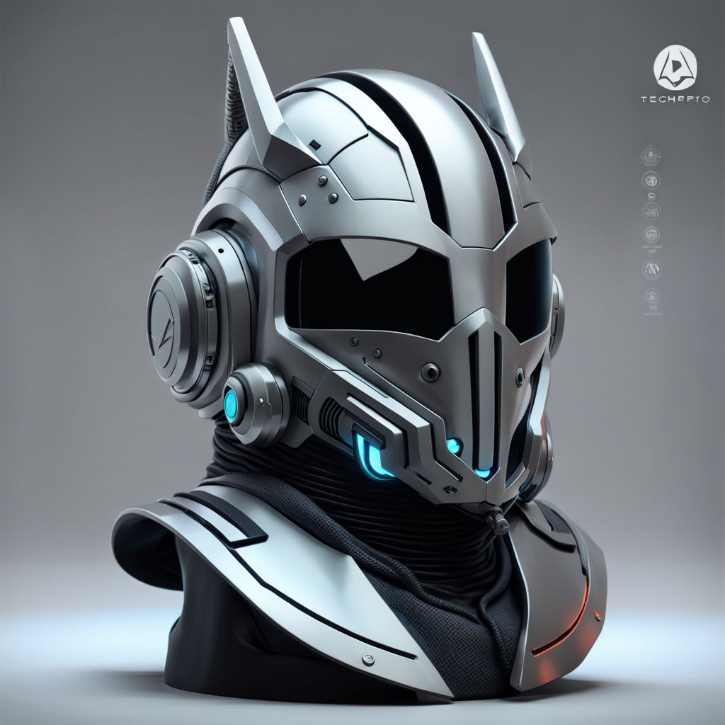 JAUPTO Cyberpunk Mask Helmet , LED Light Futuristic Techwear Mask,Sci-Fi  Black Full-Face Cyberpunk Mask Costume Accessory