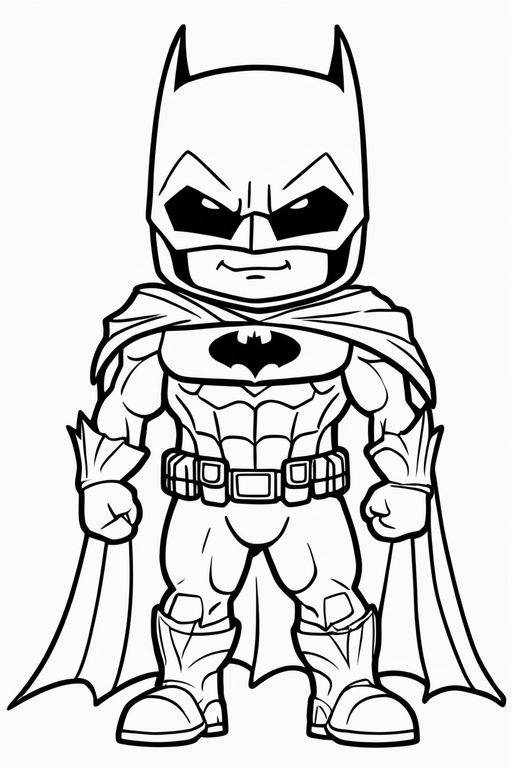 chibi batman coloring pages