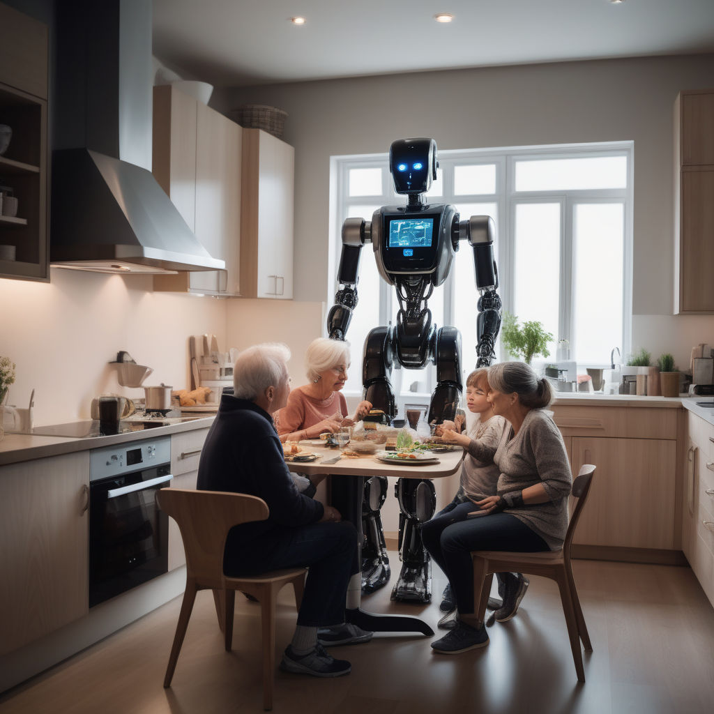 A FESTIVE TABLE USING A KITCHEN ROBOT