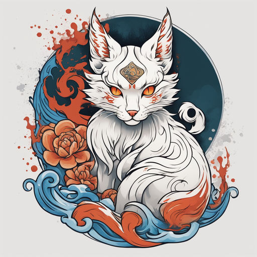 New School Kitsune Tattoo Idea  BlackInk AI