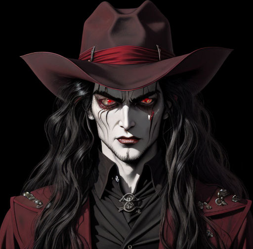 Vampire hunter D, faint, face, soft, smiles, hat, HD wallpaper