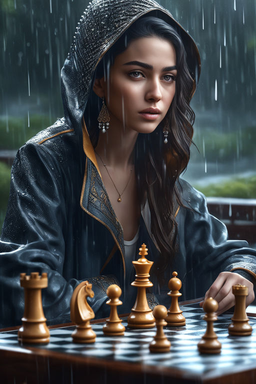 Chess queen on chessboard AI Generated 24118842 Stock Photo at