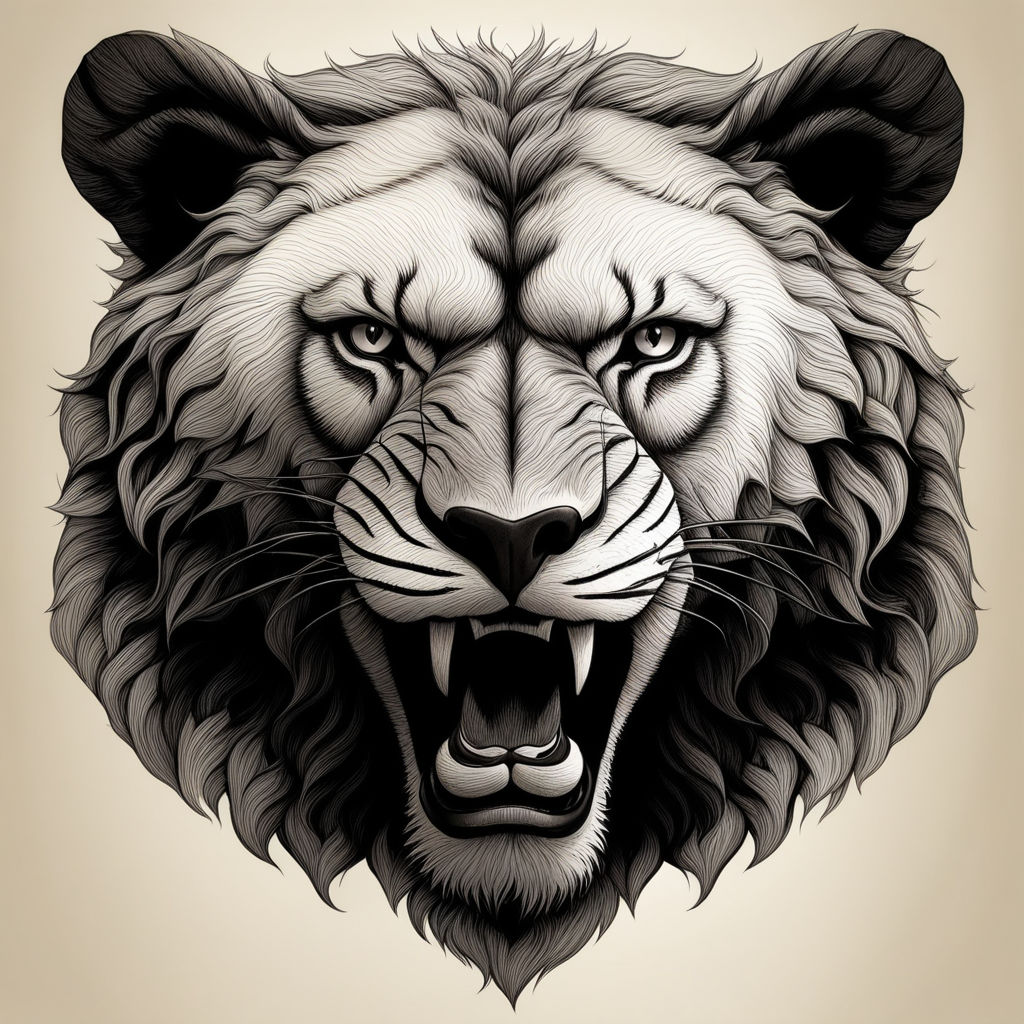 8,575 Angry Lion Tattoo Images, Stock Photos, 3D objects, & Vectors |  Shutterstock