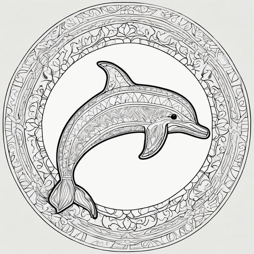 realistic dolphin coloring pages