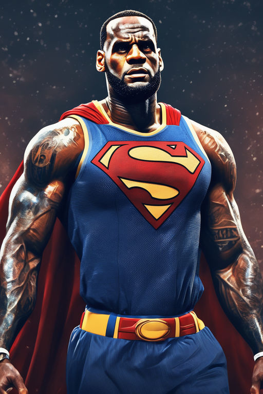 lebron james superman pose