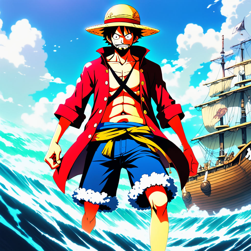 gear 5 luffy fighting blackbeard, manga 4k, Stable Diffusion