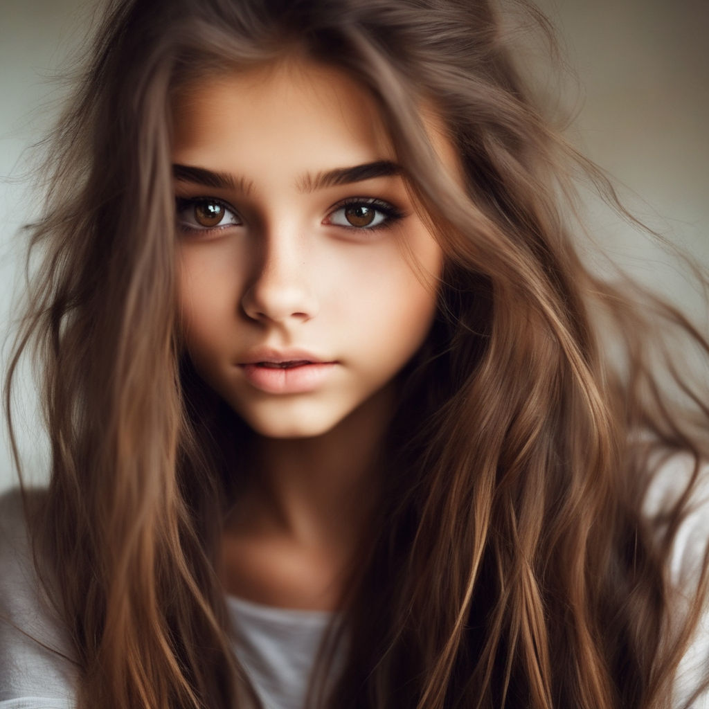 pretty 14 year old girl with brown hair
