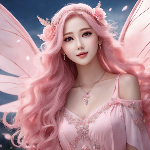 fairy pink girl anime