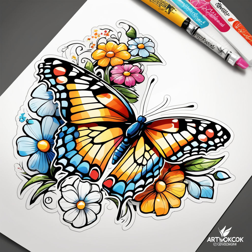 Unique 3d beautiful butterfly drawing for beginners || tips pencil colour  sketch - YouTube