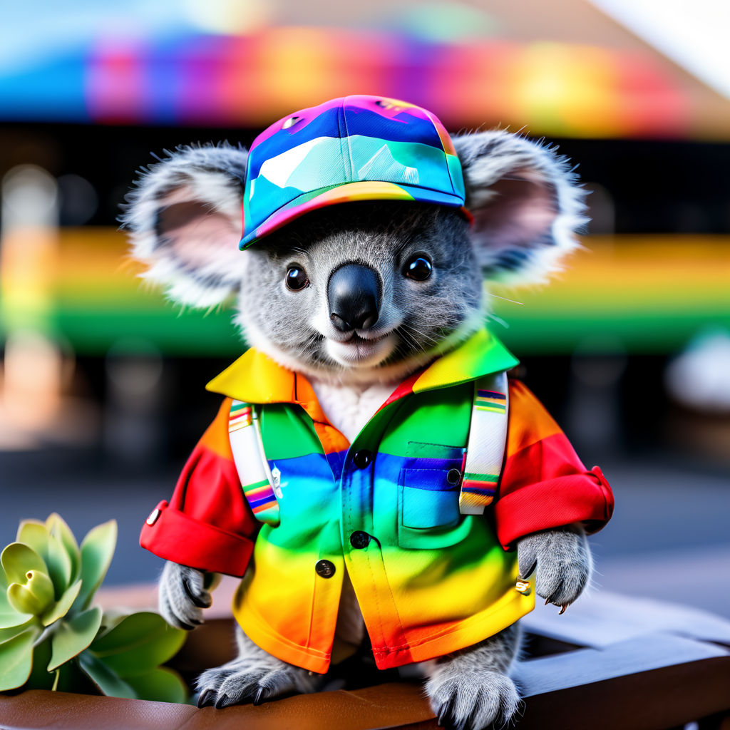 Aero Images Cute Rainbow Koala