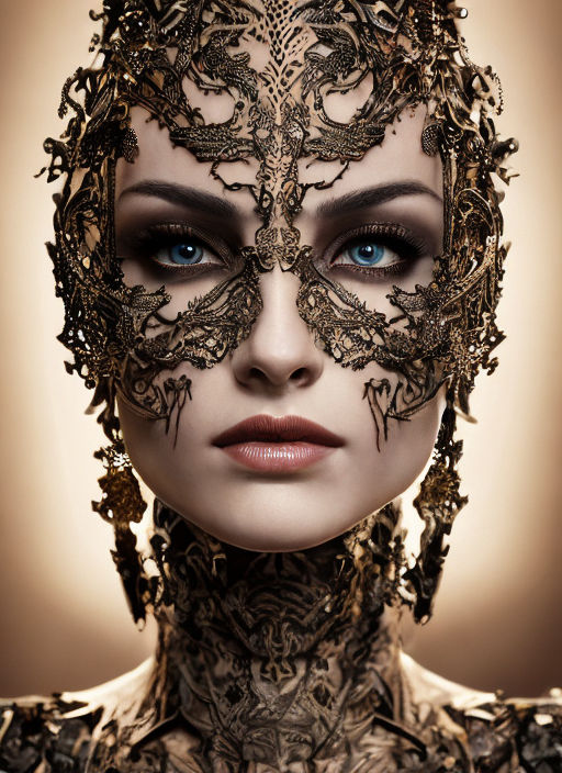 Beautiful female wearing a venetian mask - Playground