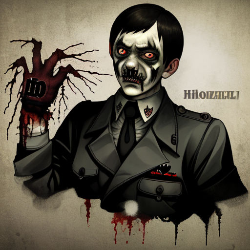 adolf hitler as a zombie