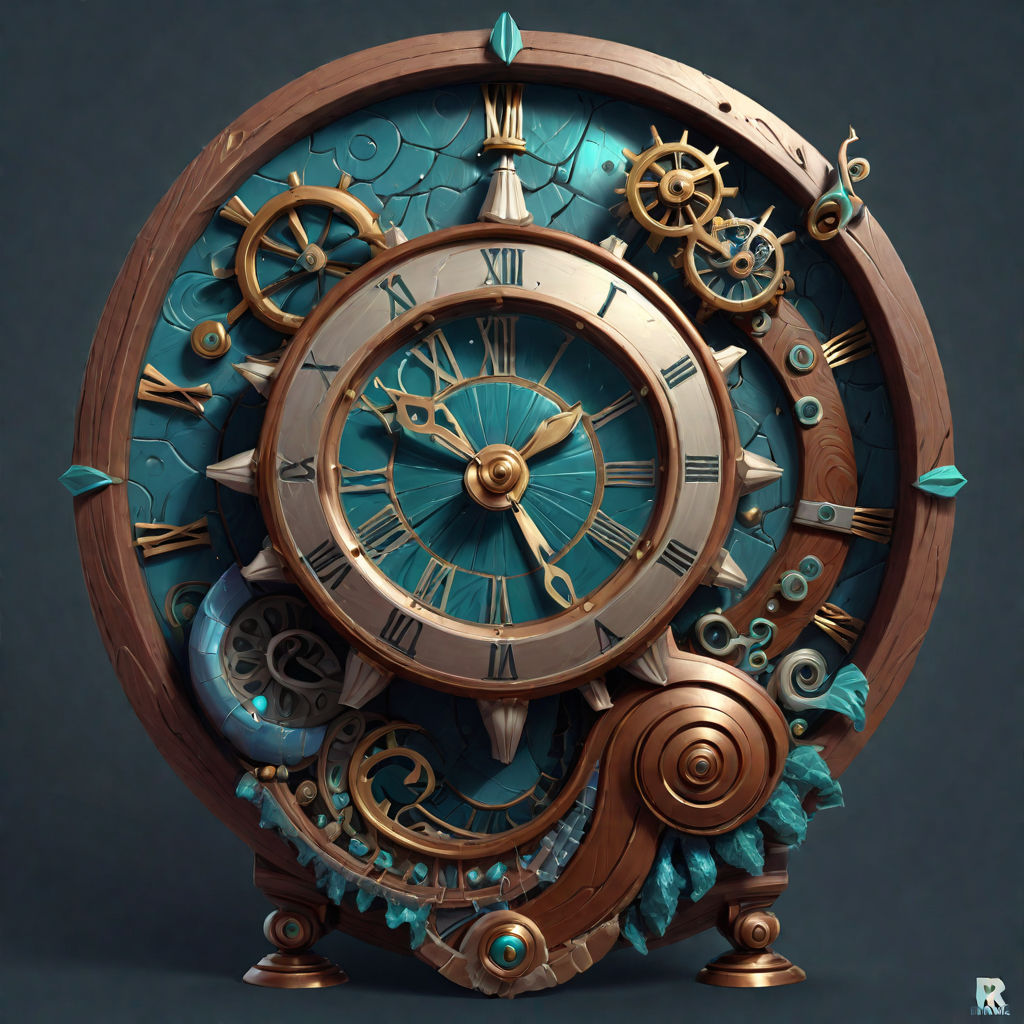 Ships Wheel Clock 3D model