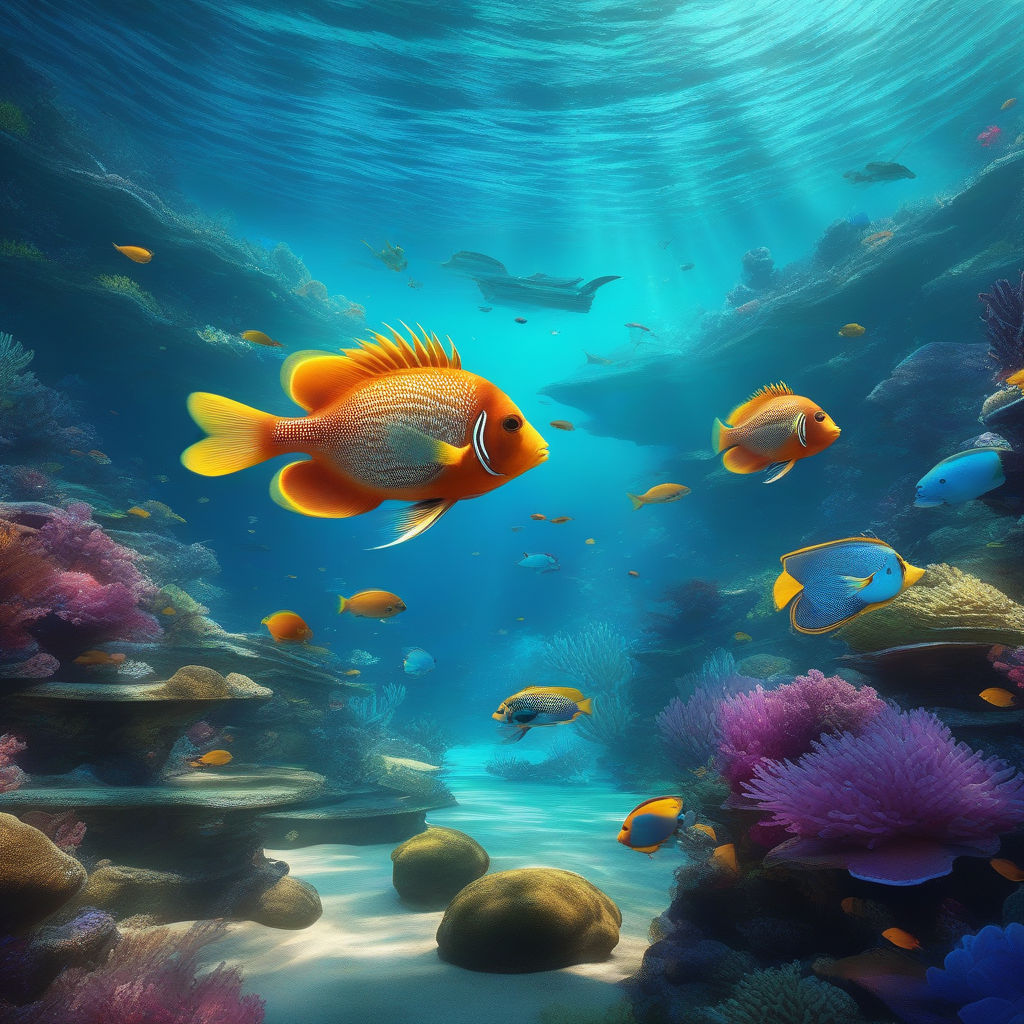 Sublime Underwater Paradise: Dive into a Mesmerizing 8K Anime