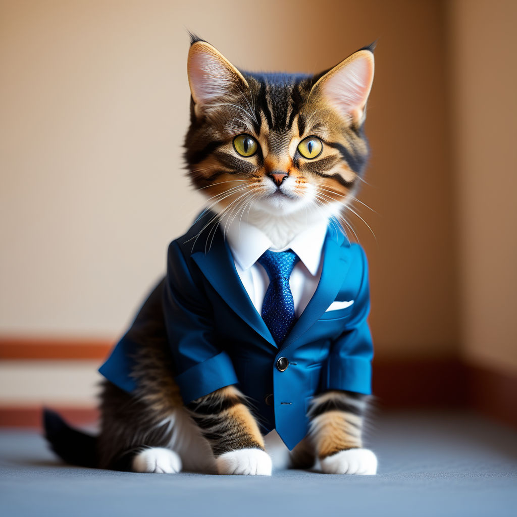 this cat wearing a suit : r/mildlyinteresting