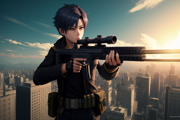 anime guy with sniper