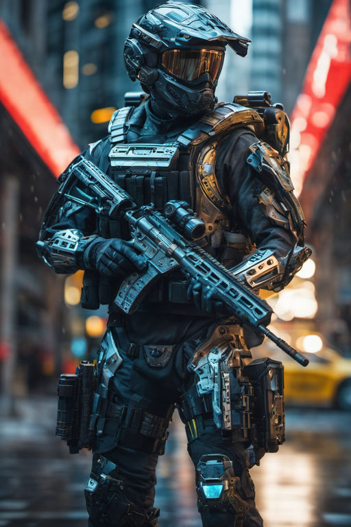 black tactical outfit