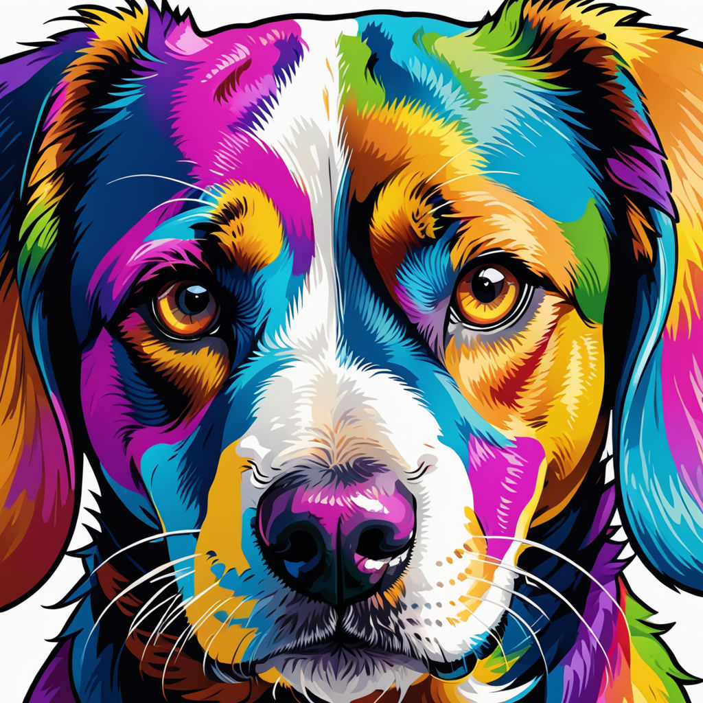 Colorful Dog - Diamond Painting 