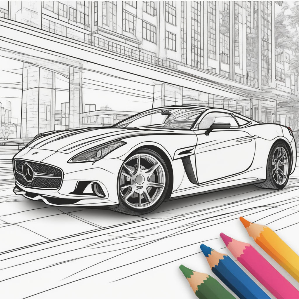 Premium AI Image  Car design pencil sketch with futuristic dashboard and  display screens created with generative ai