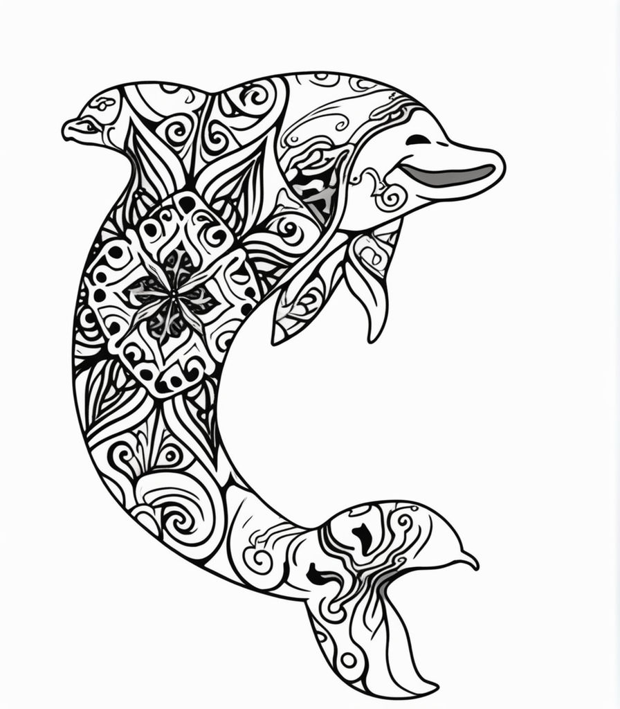 pink dolphin coloring sheets