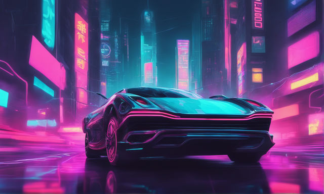 Cyberpunk 2077 #synthwave #car digital art #vehicle futuristic