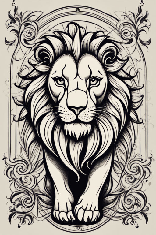Most graceful lion tattoo design king of the society  1984 Studio