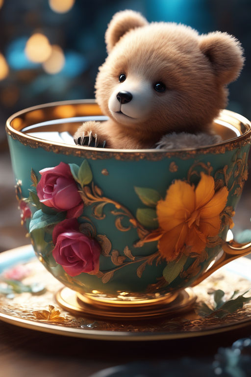 Cute ceramic creative coffee cup water cup cartoon relaxing bear cup plate  bear cup saucer set