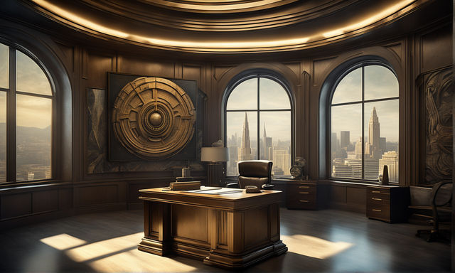 Tardis console room, Art Deco style, by stanley