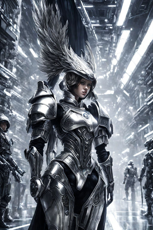 CG science fiction warrior woman wearing futuristic armour Stock Photo by  ©MerryDesigns 326806346