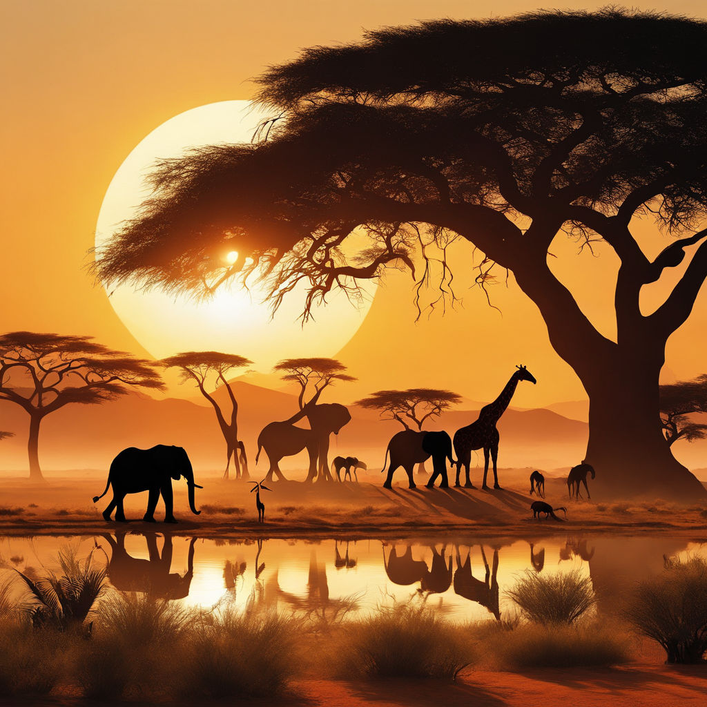 african grasslands background