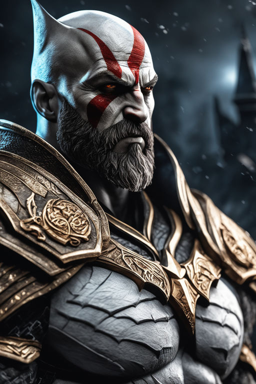 kratos is shouting in his spartan rage type - Playground