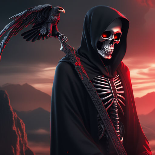 red grim reaper background