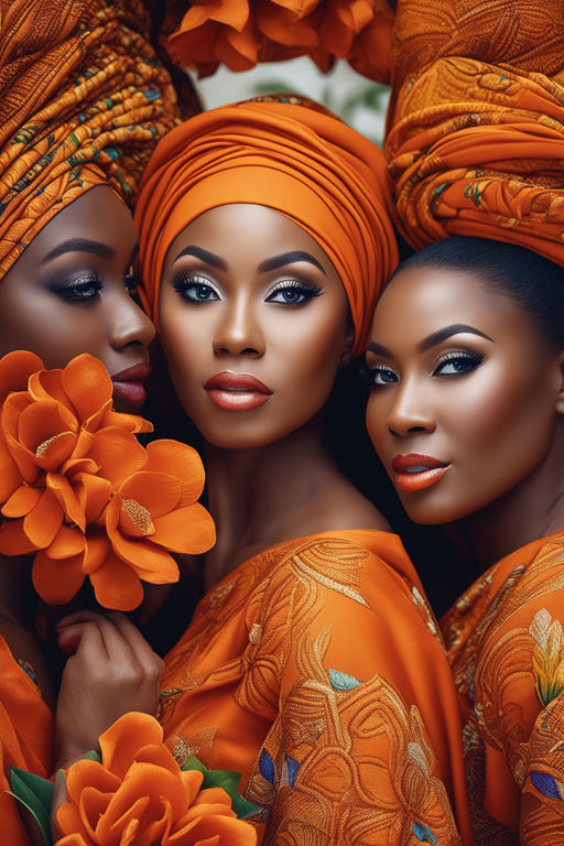 Blossoming Beauties: Black Women in Exquisite Head Wraps – A