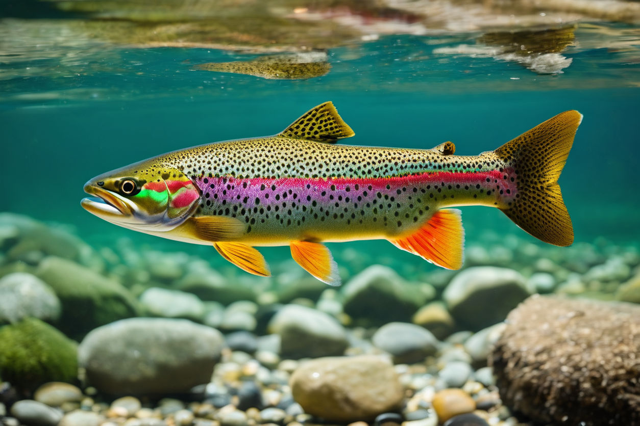 A Rainbow Trout Smoking a Cigarette - Playground