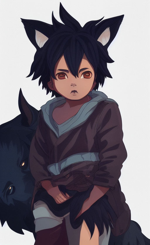 anime boy with wolf ears