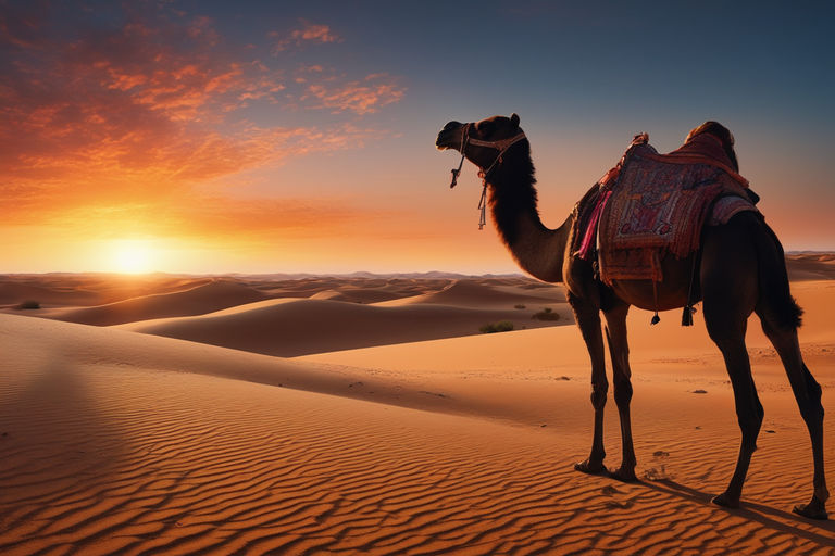 Camel Standing In Desert Sand Dunes Hd Wallpaper @ Hdimages.pics