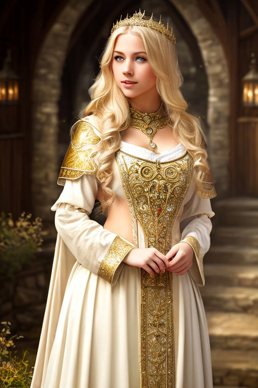 Fantasy medieval maiden dress - Playground