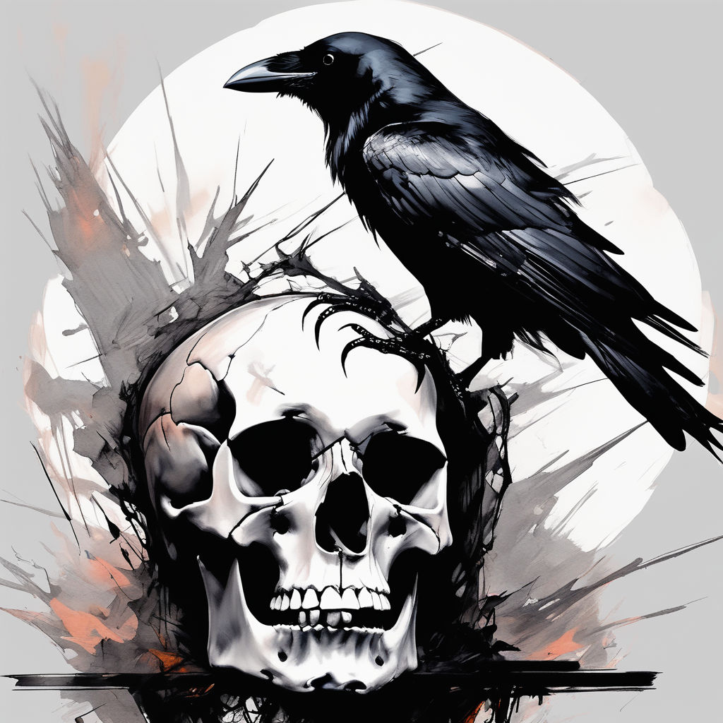 Crow Gothic Bird Raven Realism Drawing Sketch Tattoo Hoodies Gothic Crow  Raven Black Bird Graphics Realism Drawing - AliExpress