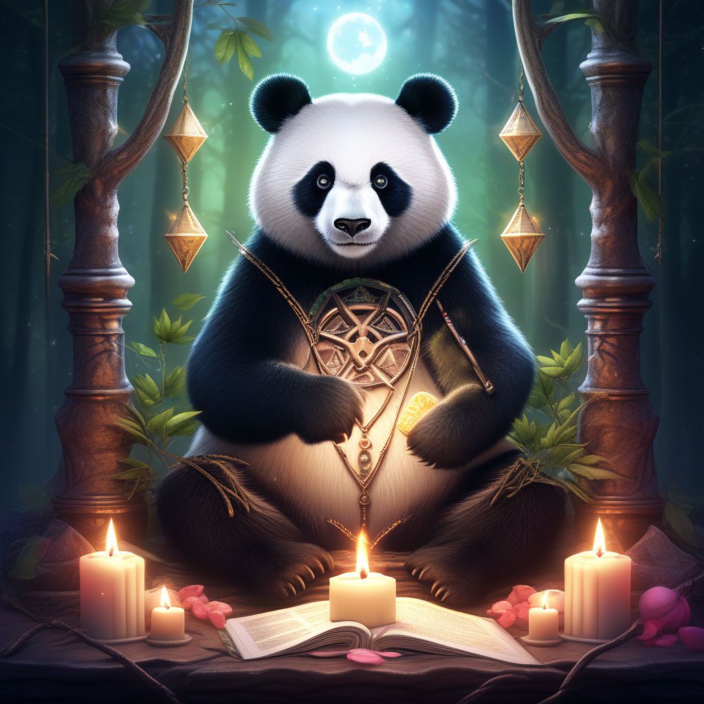 cute and calm meditating panda - Playground