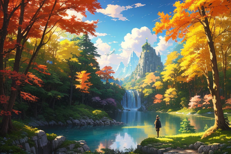 Anime, nature, HD wallpaper | Wallpaperbetter