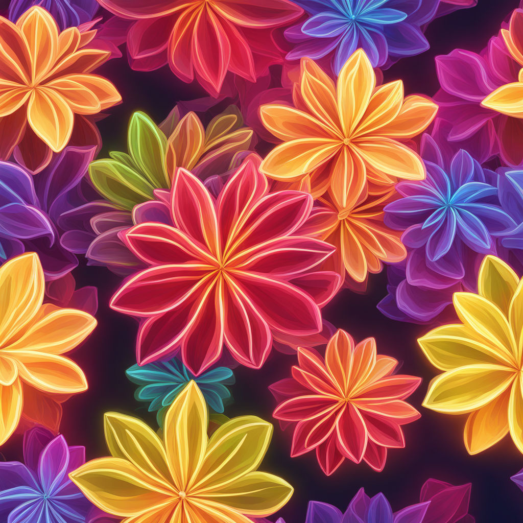 NEON ORCHID seamless patterns :: Behance